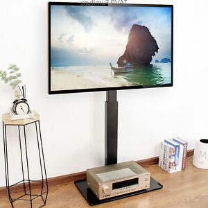 Swivel Floor Tv Stand With Height Adjustable Mount For 32 Regarding Trendy Modern Floor Tv Stands With Swivel Metal Mount (Photo 2 of 10)