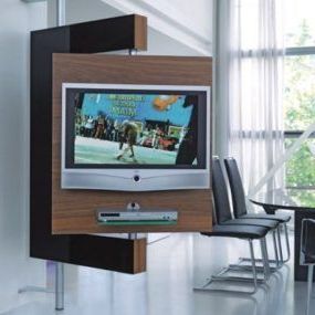 Swivel Tv, Tv Stand Designs Pertaining To Well Known Modern Floor Tv Stands With Swivel Metal Mount (View 7 of 10)