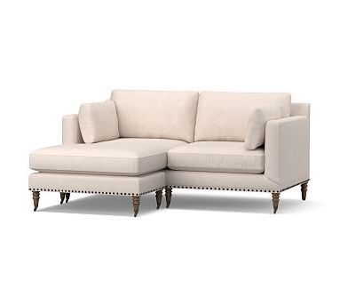Tallulah Upholstered Loveseat With Reversible Chaise Regarding 2017 Clifton Reversible Sectional Sofas With Pillows (View 4 of 10)