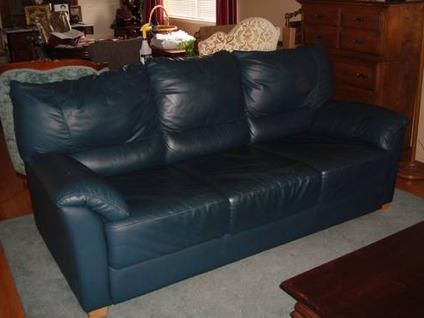 Teal Blue Leather Sofa Maxwell Park Blue Leather Sofa With Widely Used Dove Mid Century Sectional Sofas Dark Blue (Photo 4 of 10)