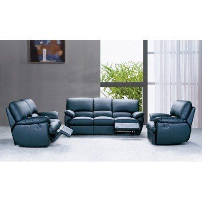 Three Piece Reco Leather Sofa Set In Blackmarthena For Most Current 2pc Luxurious And Plush Corduroy Sectional Sofas Brown (View 4 of 10)