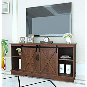 Trendy Amazon: Walker Edison Furniture Company Modern In Tv Stands In Rustic Gray Wash Entertainment Center For Living Room (View 6 of 10)