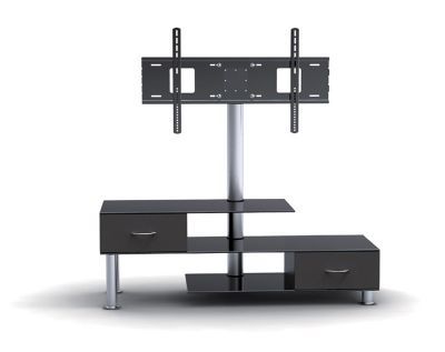 Tv Stand With Bracket And Drawers For Tvs 32 – 55 Inches Regarding Most Recent Corner Tv Stands For Tvs Up To 43" Black (Photo 9 of 10)