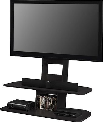 Tv Stands For Flat Screens With Mount Up To 65 Inch Black Regarding Best And Newest Glass Shelves Tv Stands For Tvs Up To 65" (View 3 of 10)