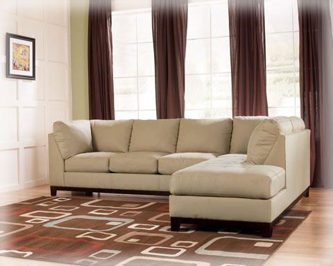 Well Known 2pc Burland Contemporary Sectional Sofas Charcoal Intended For Fusion – Khaki Sectional (right Side Chaise) 86702se1 $710 (Photo 10 of 10)