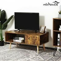 Well Known 51'' Tv Stand Unit Cabinet Media Storage Console Table W In Zimtown Modern Tv Stands High Gloss Media Console Cabinet With Led Shelf And Drawers (View 10 of 10)