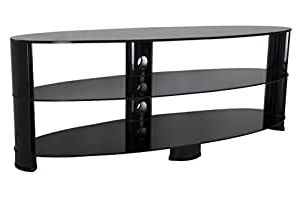 Well Known Amazon: Avf Ovl1400bb A Tv Stand Glass Shelves Tvs Up Within Glass Shelves Tv Stands For Tvs Up To 50" (View 6 of 10)