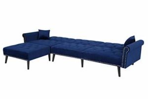 Well Known Artisan Blue Sofas In Noran Reversible Upholstered Combination Sofa With (View 10 of 10)