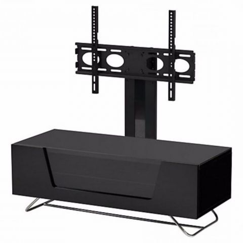 Well Known Chromium 2 100cm Cantilever Tv Stand In Black For 50" Tvs With Chromium Tv Stands (View 10 of 10)