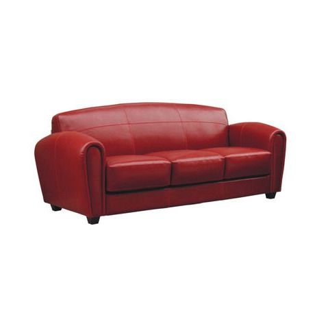 Well Known I Found This Amazing Rouge Leather Sofa At Nomorerack For Red Sofas (Photo 5 of 10)