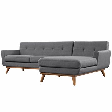 Well Known Monet Right Facing Sectional Sofas In Modway Engage Left Facing Upholstered Fabric Sectional (View 9 of 10)