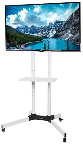 Well Known Vivo Mobile Tv Cart For 32 65 Inch Lcd Led Plasma Flat Within Easyfashion Adjustable Rolling Tv Stands For Flat Panel Tvs (View 10 of 10)