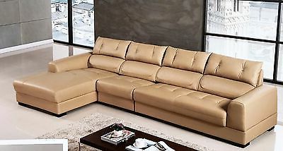 Well Liked 3 Pc Italian Top Grain Light Tan Leather Sectional Sofa With Regard To 3pc Miles Leather Sectional Sofas With Chaise (View 9 of 10)
