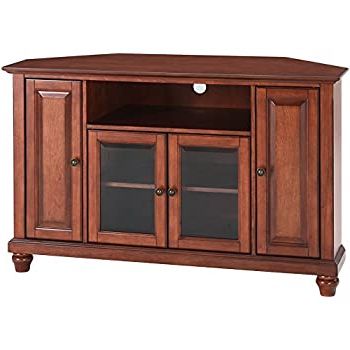 Well Liked Amazon: Crosley Furniture Cambridge 48 Inch Corner Tv Throughout Alexandria Corner Tv Stands For Tvs Up To 48" Mahogany (View 4 of 10)