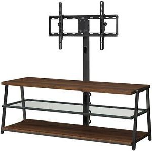 Well Liked Mainstays Arris 3 In 1 Tv Stand Televisions Canyon Walnut With Mainstays Arris 3 In 1 Tv Stands In Canyon Walnut Finish (View 2 of 10)