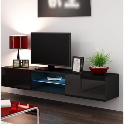 Widely Used All Modern Tv Stands Throughout Orren Ellis Jaggers Floating Tv Stand For Tvs Up To  (View 5 of 10)