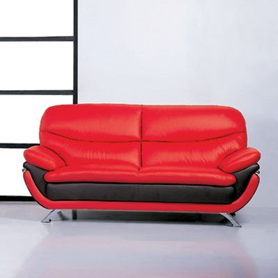 Widely Used Red Sofas Inside Jonus Leather Sofa – Red/black – Sofas & Loveseats At (View 10 of 10)
