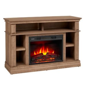 Wolcott 48 In. Media Console Electric Fireplace In Prairie In Latest Tasi Traditional Windowpane Corner Tv Stands (Photo 9 of 10)