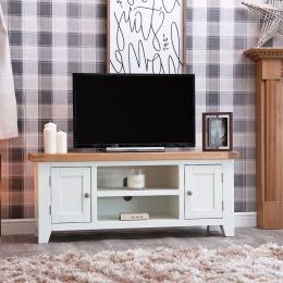 Featured Photo of 10 The Best Compton Ivory Corner Tv Stands with Baskets