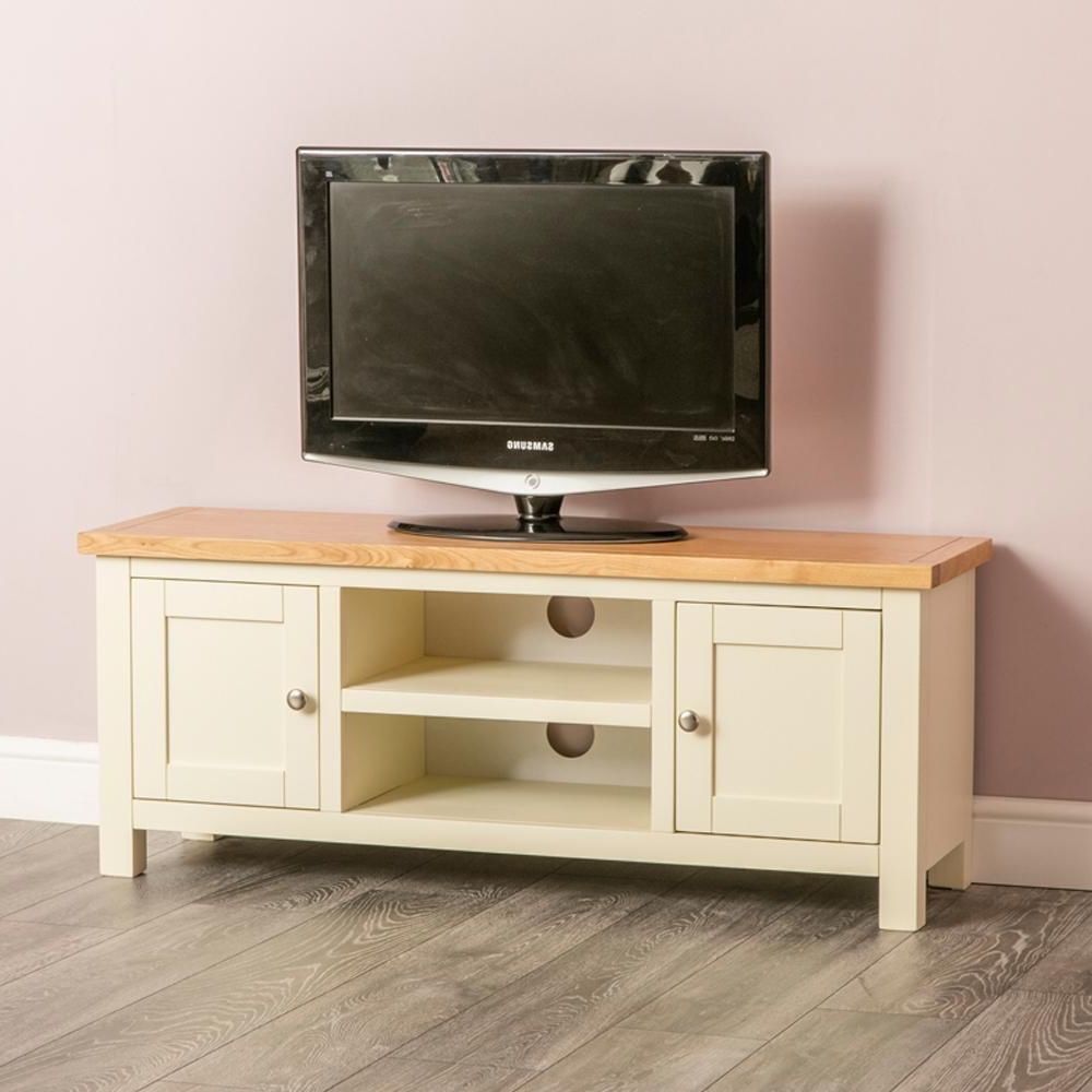Classic Compton Ivory Large Tv Stands (Photo 7 of 7)