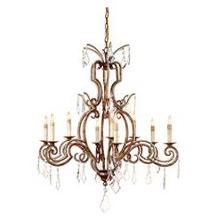 Antique Gold 18 Inch Four Light Chandeliers Within Most Up To Date Khaled Classic Crystal Antique Gold 9 Light Chandelier (View 2 of 10)