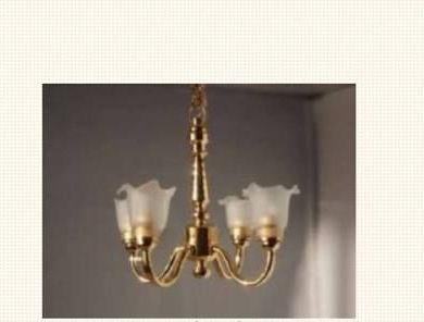 Brass Four Light Chandeliers With Latest Dollhouse Miniature Lighting – Battery Operated Brass  (View 8 of 10)