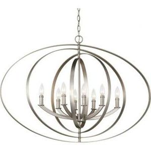 Burnished Silver 25 Inch Four Light Chandeliers With Preferred Progress Lighting P3791 126 Equinox Foyer Pendant Light (View 6 of 10)