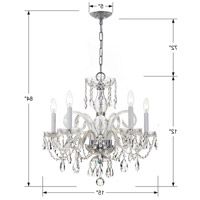 Crystorama 1005 Ch Cl Mwp Traditional Crystal 5 Light 22 In 2019 Polished Chrome Three Light Chandeliers With Clear Crystal (View 1 of 10)