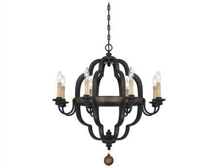 French Washed Oak And Distressed White Wood Six Light Chandeliers Intended For Most Popular Savoy House French Country Kelsey Durango Eight Light  (View 5 of 10)