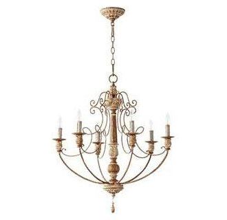 French White 27 Inch Six Light Chandeliers Throughout Most Recently Released Quorum International 6106 6 94 French Umber Salento  (View 8 of 10)