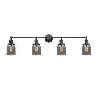 Innovations Lighting Small Bell 4 Light Adjustable Led For Most Up To Date Oil Rubbed Bronze And Antique Brass Four Light Chandeliers (View 5 of 10)