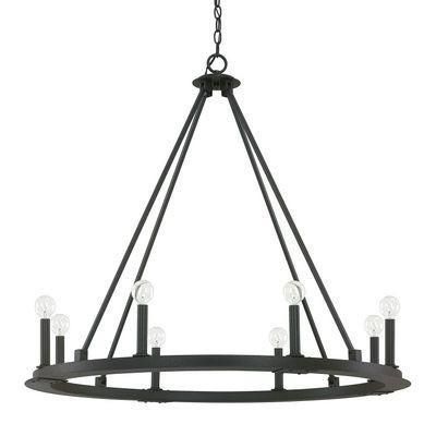 Iron Chandeliers, Black (View 2 of 10)