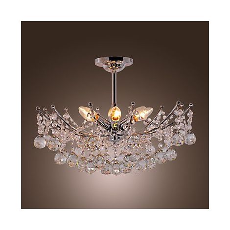 Luxuriant Crystal Chandelier With 6 Lights Pendant With Favorite Six Light Chandeliers (View 4 of 10)