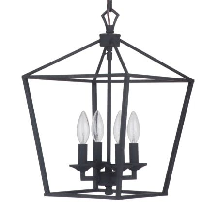 Matte Black Four Light Chandeliers With Regard To Favorite Craftmade 52934 Fb Flat Black Flynt 4 Light 12" Wide Taper (View 5 of 10)