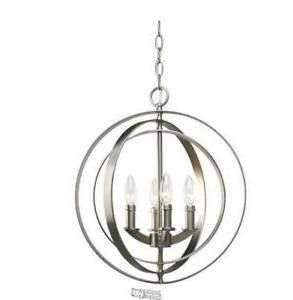 Most Popular Burnished Silver 25 Inch Four Light Chandeliers Intended For Progress Lighting Equinox Collection Five Light Chandelier (View 8 of 10)