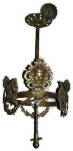 Most Recently Released Antique 1911 Art Nouveau Bronze Hanging Ceiling Light Throughout Old Bronze Five Light Chandeliers (View 10 of 10)