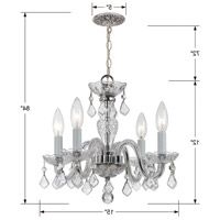 Most Up To Date Polished Chrome Three Light Chandeliers With Clear Crystal Throughout Crystorama 1064 Ch Cl Mwp Traditional Crystal 4 Light  (View 2 of 10)