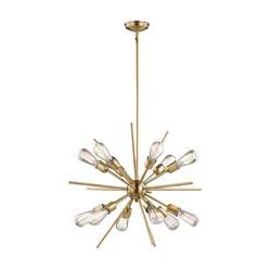 Natural Brass Six Light Chandeliers With Preferred Patriot Lighting® Oscar 12 Light Natural Brass Chandelier (View 8 of 10)