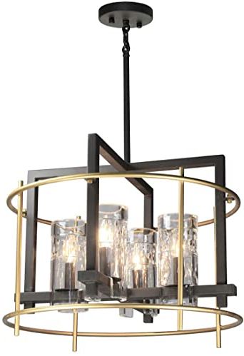 Oil Rubbed Bronze And Antique Brass Four Light Chandeliers Intended For Fashionable Chandeliers 4 Light Bulb Fixture With Oil Rubbed Bronze (View 8 of 10)