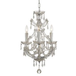 Polished Chrome Three Light Chandeliers With Clear Crystal Intended For Recent Crystorama Lighting Group Maria Theresa Polished Chrome (View 9 of 10)