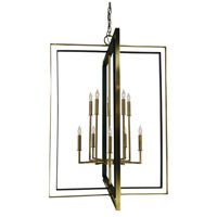 Popular Black And Brass 10 Light Chandeliers With Framburg 4868ab/mblack Symmetry 10 Light 33 Inch Antique (View 6 of 10)