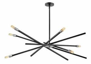 Satin Black 42 Inch Six Light Chandeliers Within Well Known Hinkley Lighting 4766sk Archer – 6 Light Large Chandelier (View 10 of 10)