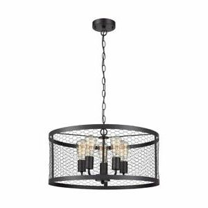 Steel Eight Light Chandeliers Within Well Known Oil Rubbed Bronze Metal Chicken Wire Grange 4 Light (View 8 of 10)