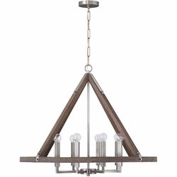 Stone Grey With Brushed Nickel Six Light Chandeliers Inside Famous Rustic Chandeliers: Discount Rustic Lighting – Country (View 1 of 10)