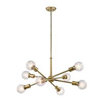 Trendy Natural Brass 19 Inch Eight Light Chandeliers Pertaining To Kichler 43118nbr Armstrong 8 Light 3 Inch Natural Brass (View 6 of 10)