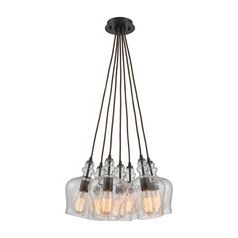 Well Known Modern Multi Light Pendant Light With Clear Glass And 3 Pertaining To Multicolor 15 Inch Six Light Chandeliers (View 1 of 10)