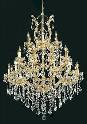 Well Known Palace Maria Theresa 28 Light Crystal Chandelier Gold Within Antique Gild Two Light Chandeliers (View 5 of 10)