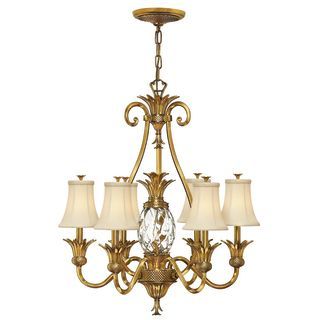 Well Liked Hinkley Lighting 4886bb Burnished Brass Plantation 7 Light With Antique Brass Seven Light Chandeliers (View 1 of 10)
