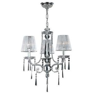 Worldwide Lighting Orleans Collection 3 Light Polished In Well Known Polished Chrome Three Light Chandeliers With Clear Crystal (View 10 of 10)