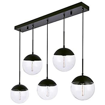 2019 Brass And Black Led Island Pendant In Kitchen Pendant Light With Sphere 5 Light, A1a9 Modern (View 4 of 10)